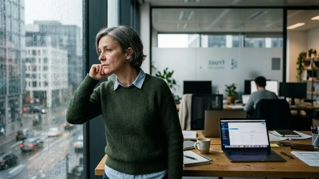 Product Owner aligning a strategic Product Goal with autonomous AI agents on a roadmap dashboard